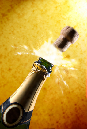 A celebratory toast
